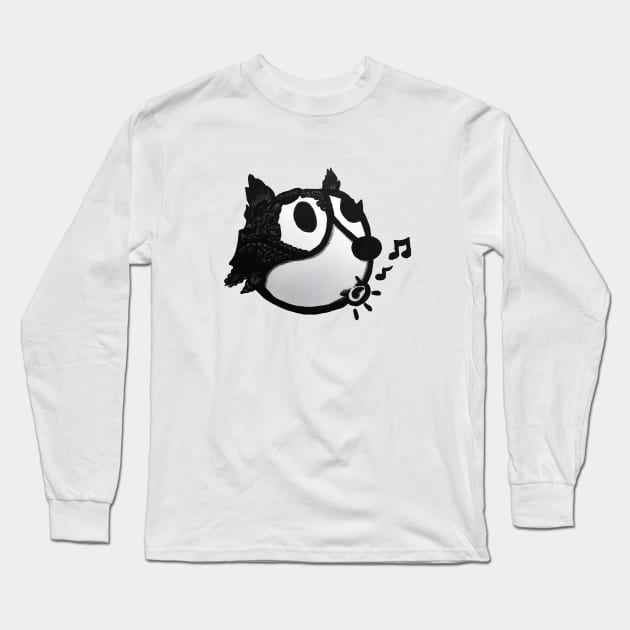 Felix the cat is singing as usual Long Sleeve T-Shirt by its Doodles